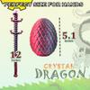3D Printed Dragon Eggs with Dragon Inside, Articulated Crystal Dragons in Egg, Dragons Fidget Desk Toys for Gifts & Home Decor, 12 Inches (Red Black) view 3