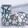 Dice Set D&D Dungeons and Dragons Dice D20 Metal DND Dice Set with Box, Polyhedral Role Playing Dice D12 D10 D% D8 D6 D4 for MTG RPG Board Games (Pearl Silver Blue) for 15 Years and Up view 3