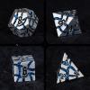 Dice Set D&D Dungeons and Dragons Dice D20 Metal DND Dice Set with Box, Polyhedral Role Playing Dice D12 D10 D% D8 D6 D4 for MTG RPG Board Games (Pearl Silver Blue) for 15 Years and Up view 4