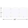 Clear Freestanding Dog Gate for Indoor Use,Pet Gates for Doorways no Drilling,Acrylic Foldable Dog Gate for Stairs with Support Feet (3Panel - 60''W x 23''H) view 2