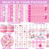 122 PCS Ballerina Party Favors Dancing Theme Birthday Supplies Decorations with Ballerina Goodie Bags, Ballerina Stickers, Ballerina Tattoos, Ballerina Slap Bracelets, Ballet Keychain and Button Pins view 3