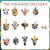 48Pcs Safari Animals Party Cupcake Toppers, Jungle Cake Toppers Decorations Safari Jungle Supplies Wild Animals Birthday Baby Shower Party Favors view 3