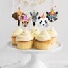 48Pcs Safari Animals Party Cupcake Toppers, Jungle Cake Toppers Decorations Safari Jungle Supplies Wild Animals Birthday Baby Shower Party Favors view 4