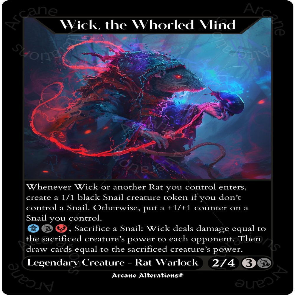 Wick, The Whorled Mind Altered Art Custom Proxy Card