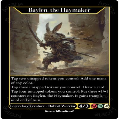 Baylen, The Haymaker Altered Art Custom Proxy Card