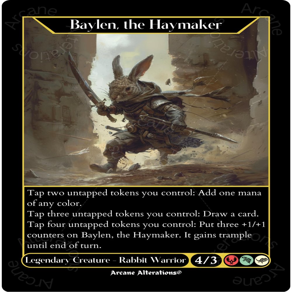 Baylen, The Haymaker Altered Art Custom Proxy Card