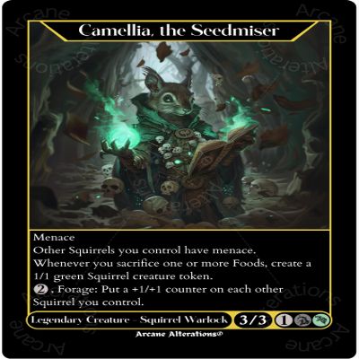 Camellia, The Seedmiser Altered Art Custom Proxy Card