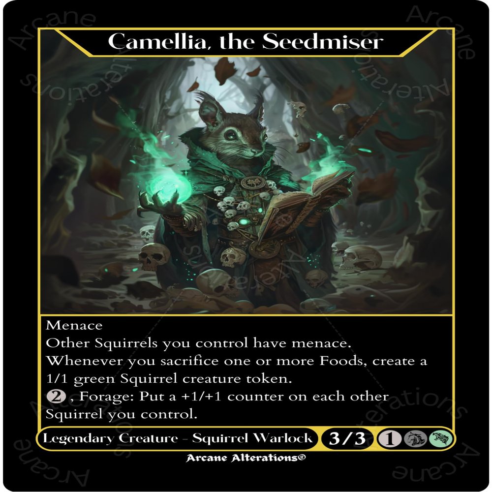 Camellia, The Seedmiser Altered Art Custom Proxy Card