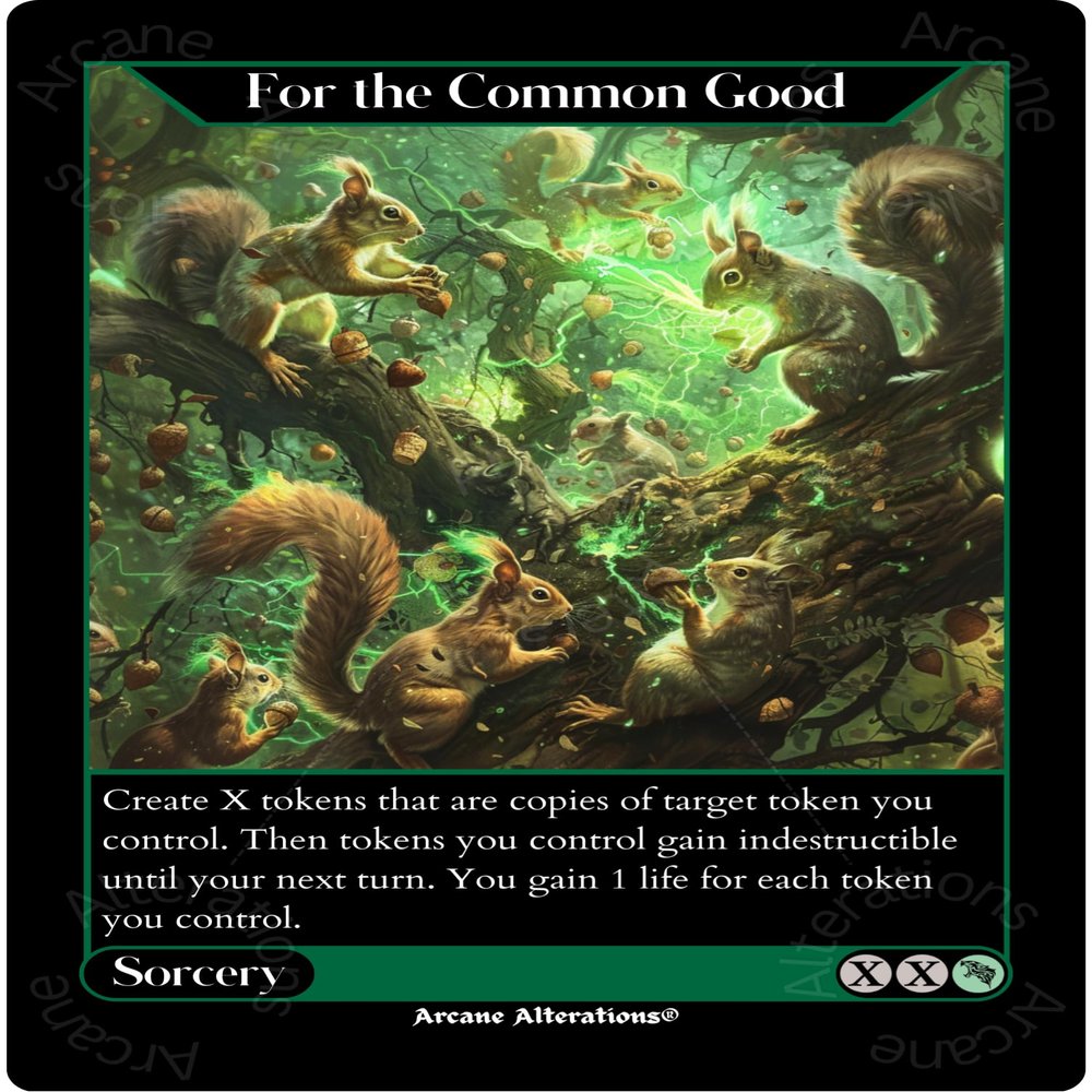 for The Common Good Altered Art Custom Proxy Card