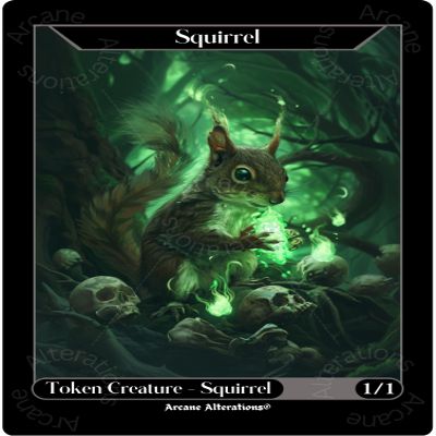 Squirrel Token - Altered Art Custom Proxy Card
