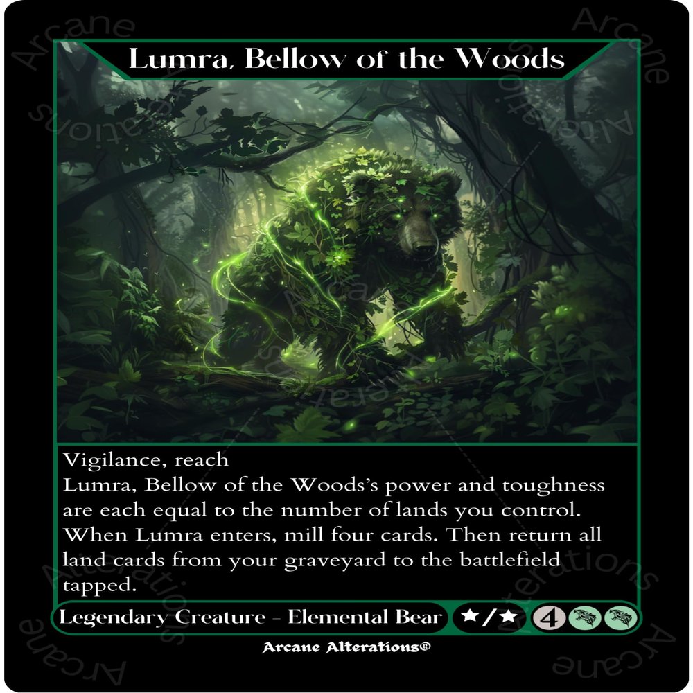 Arcane Alterations Custom Proxy Card - Bellow of The Woods - Mint - 1 Card - Forest Theme