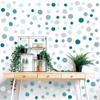 300 PCS Mixed Size Polka Dot Wall Decals, 10 Sheets Removable Peel & Stick Matte Vinyl Circle Stickers, Waterproof Boho Blue Green Neutral Dots (1.22 in) for Bedroom, Living Room & Accent Wall Decor view 1