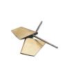 1Pair 1/200 Scale Model Modern Destroyers Copper Steering Rudder Dia 2mm Height 37/42mm Stainless Steel Rudder Rod for RC Boat(Type 1) view 1