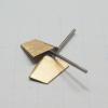 1Pair RC Boat 1/350 1/260 1/200 051C 051B RC Model Ship Steering Rudder Copper Sheet+Dia 1.5mm/2mm Stainless Steel Rod Assembly Parts(200 051C 051B) view 3