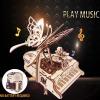 3D Wooden Puzzle for Adults - Piano DIY Music Box Wood Model Kits Construction Craft Kits Mechanical Jigsaw Puzzles for Adult Age 15+ Years Old view 3