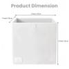 Two Cubs Foldable Kids Toy Storage Box - 13"x13" Cube Organizer Bin with Durable 2.6mm Plastic Plate Boards, Cow Design in White - Collapsible Nursery & Playroom Storage, Fits IKEA Kallax Shelves view 2