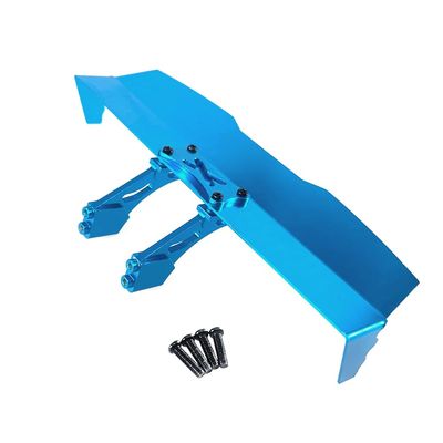 DAIHAOUU Metal Tail Wing accesories Part for MJX Hyper GO 16207 H16PL 1/16 RC car Upgrade Parts(Blue)
