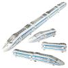 OTONOPI Toy Train Set, Die-cast Bullet Train with Magnetic Connectors, Subway High Speed Locomotive Toy Car, Track Raillway for Kids Boys and Girls Age 3 Up, Pack of 4 Pcs view 2