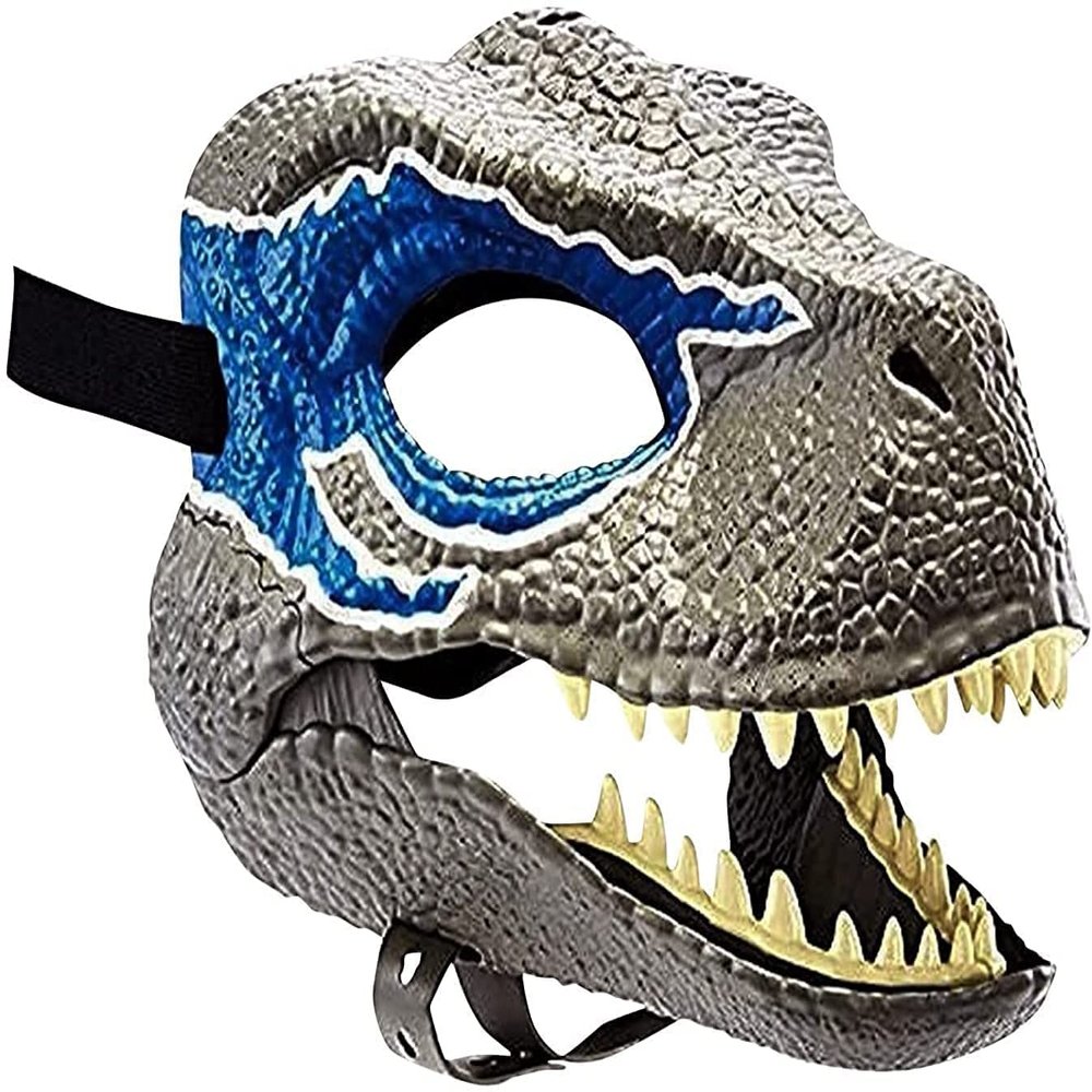 furlinkhm Dino Mask for Kids,Moving Jaw Dinosaur Open Mouth Halloween Animal Costumes Party Latex Mask for Costume Party Christmas Halloween