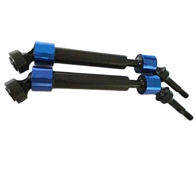 AFDHGS Upgraded Heavy-Duty Steel Splined CVD Driveshaft Axles for Traxxas 1/10 E-Revo, Summit, E-MAXX, T-MAXX - 2pcs Set (Blue)