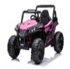12V Kids Ride on Truck Car, Electric Off-Road UTV Truck with Remote Control, LED Light, Spring Suspension, AUX Port, Electric Car for Kids Aged 3-7 Years, Pink view 1