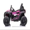 12V Kids Ride on Truck Car, Electric Off-Road UTV Truck with Remote Control, LED Light, Spring Suspension, AUX Port, Electric Car for Kids Aged 3-7 Years, Pink view 2
