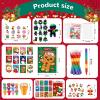 BenLouis Christmas Party Favors for Kids Xmas Classroom Gifts Prize Stockings Filler Coloring Books Bulk for Students Kids Crafts Holiday School Goodie Bag Stuffer12Set Gingerbread view 2