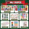BenLouis Christmas Party Favors for Kids Xmas Classroom Gifts Prize Stockings Filler Coloring Books Bulk for Students Kids Crafts Holiday School Goodie Bag Stuffer12Set Gingerbread view 3