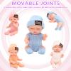 4 Inch Mini Baby Dolls Lifelike Realistic Baby Dolls with Handmade Washable Clothes Cute Tiny Babies Gifts for Toddlers Girls Kids 3 and up Birthday Graduation Baby Shower (Homey Style)-4 PCS view 2