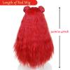 Wiggy Mermaid Princess Red Wig 20'' Long Red Curly Wig Pre-styled Bun view 2