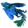 SGYYSG Feathered Wyvern, 3D Printed Articulated Dragon with Wings - Desktop Pet, Perfect for Fantasy Enthusiasts (Blue Green) view 1