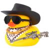 Wonuu Car Rubber Duck Ornament - Cool Car Accessory with Cowboy Hat Necklace view 1