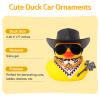 Wonuu Car Rubber Duck Ornament - Cool Car Accessory with Cowboy Hat Necklace view 3