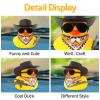 Wonuu Car Rubber Duck Ornament - Cool Car Accessory with Cowboy Hat Necklace view 4