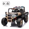 AOKOY 24V 2 Seater Kids Ride On UTV, Battery Powered Electric Car with Remote Control, 4WD Ride On Truck, Side by Side Ride On Car with Bluetooth, Sand Yellow view 1