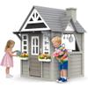 YOFE Kids Playhouse Outdoor,Wooden Play House Playset for Kids, Large, Sturdy, Realistic Design with Kitchen, Doorbell, Flower Pot, Stove, Sink & Clock, Perfect for Kid Ages 3-8 (Gray) view 1