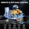 5 in 1 STEM Building Toys with LED Light, APP & Remote Controlled Cars Building, Robot/Tank/Bulldozer 552 Pcs, DIY Rechargeable Building Kit for Boys Girls, Science Learning Gifts for Age 6-12+ Year view 3