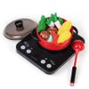 Pretend Play Kitchen Toy Including Janpanese Style Sukiyaki Hot Pot with Electronic Function, Grill Rack, Cooking Utensils, Cut Play Food and Toy Cutlery, Cooking Learning Gift for Girls and Boys view 2