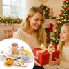 KizKnows Wooden Tea Set for Toddlers, 19-Piece Dual-Flavour Pretend Play Tea Party Tray with Wood Cups, Lemon & Mint Tea Bags, Cookies, Montessori Kitchen Gift for Girls & Boys Age 3+ view 2
