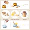 KizKnows Wooden Tea Set for Toddlers, 19-Piece Dual-Flavour Pretend Play Tea Party Tray with Wood Cups, Lemon & Mint Tea Bags, Cookies, Montessori Kitchen Gift for Girls & Boys Age 3+ view 3