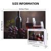 1000 Piece Jigsaw Puzzles for Adults Challenging Puzzle Wooden Picture Puzzle Personalized Custom Grape Wine Wood Puzzle for Family Game Nights Gifts 29.5x19.7 inches Puzzle view 2