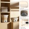 2 In 1 Apartment Washers 31x31x31.5cm Foldable Small Washing Machine Space Saver 9L Capacity Travel Washing Machine For Cleaning Sock, Underwear, Clothes(Khaki) view 2