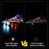 LocoLee LED Light Kit Compatible with L-E-G-O Jedi Bob's Starfighter 75388 (Lights Only, No Models), Creative Decor Light Compatible with L-E-G-O 75388 Jedi Bob's Starfighter view 3