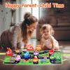 Lemofix Toy Cars for 1 Year Old: 10 Pack Cute Vehicle with Playmat for 1 2 Year Old Boy Birthday Gift - Baby Toys 12-18 Months view 4