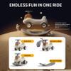 UNICOO 4-in-1 Excavator Rocker n Ride, Ride-On Baby Balance Bike with Detachable Balance Board, Toddler Rocking Chair, Movable Arm, Ride On Toys for Toddlers 3-5, Indoor Outdoor (Gray & White) view 3