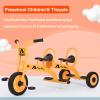 Ageliya Kids Tandem Tricycles for 3-5 Year olds, Preschool Pedal Trike for Group Yard Play, Sturdy Metal Frame,Solid Rubber Tires, Ideal for Outdoor Daycare Playground Kindergarten Joyride view 2