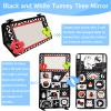 Autumety Tummy Time Mirror Newborn Toys: Black and White Infant Tummy Time Toys 0-3 0-6 6-12 Months Babies High Contrast Baby Toy with Book & Teethers Montessori Sensory Toy for Boy Girl Baby view 2