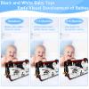Autumety Tummy Time Mirror Newborn Toys: Black and White Infant Tummy Time Toys 0-3 0-6 6-12 Months Babies High Contrast Baby Toy with Book & Teethers Montessori Sensory Toy for Boy Girl Baby view 3