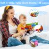 Autumety Tummy Time Mirror Newborn Toys: Black and White Infant Tummy Time Toys 0-3 0-6 6-12 Months Babies High Contrast Baby Toy with Book & Teethers Montessori Sensory Toy for Boy Girl Baby view 4