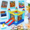 AKEYDIY Bounce House, Outdoor Indoor Fun Bouncy House with Blower, Tropical Jungle Animals Party Bouncer Slide & Jumping Area, Ball Toss Game, Backyard Inflatable Bounce House Gift for Kids 3-8 view 2